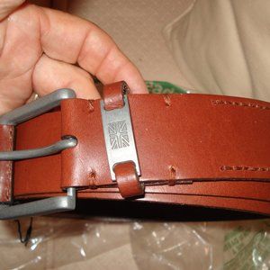 Ben Sherman Brown Leather Belt w. small Britannia logo